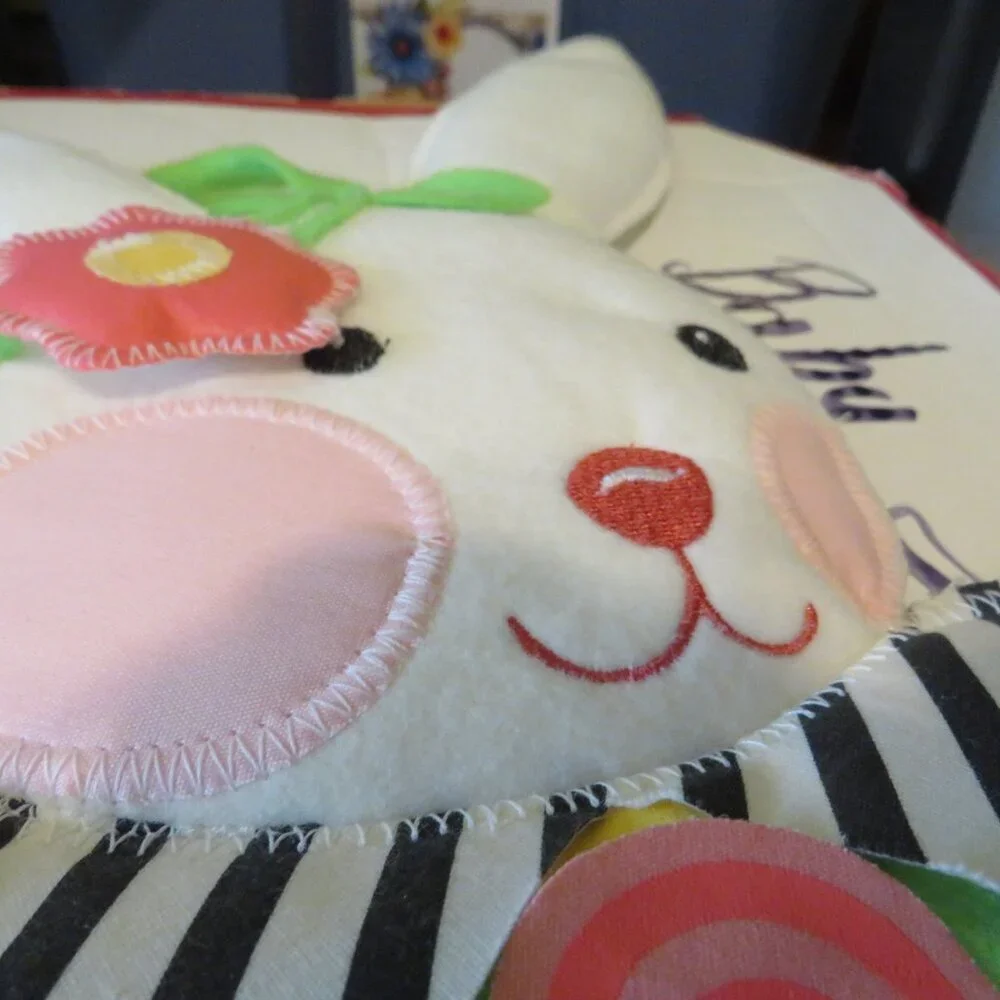 VTG Mary Engelbreit Baby & Me Wall Hanging Set Sailor Bear & Floral Bunny Large